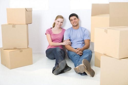 Prepared furniture ready for storage during a house move